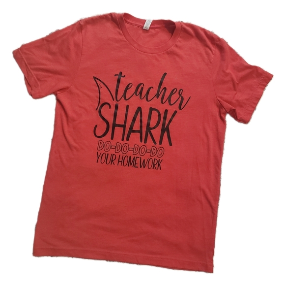 Bella Canvas Tops - Teacher shark bella canvas tee